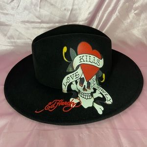 BN Ed Hardy Panama Wide Brim Hat